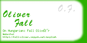 oliver fall business card